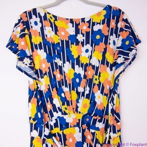 Modcloth Tie Back Floral Knit Midi‎ Dress, 2X - Picture 6 of 16